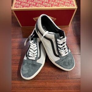 Mens 10.5 Vans Classic Old Skool Pig Suede 2-Tone Utility Blue Gray Shoe Sneaker